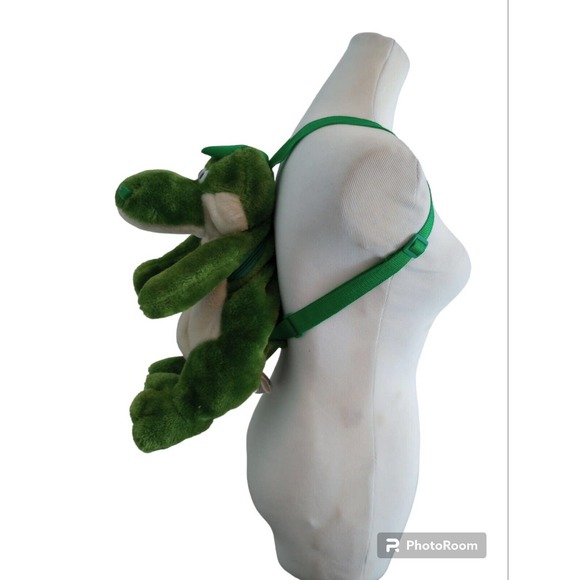 CalPlush Crocodile Alligator Back Pack Adjustable Strap Zippered Compartment - Picture 2 of 11